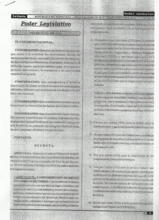 Decreto 258-2011