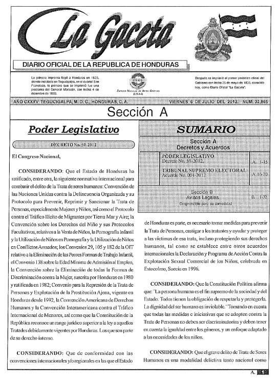 Decreto 59-2012