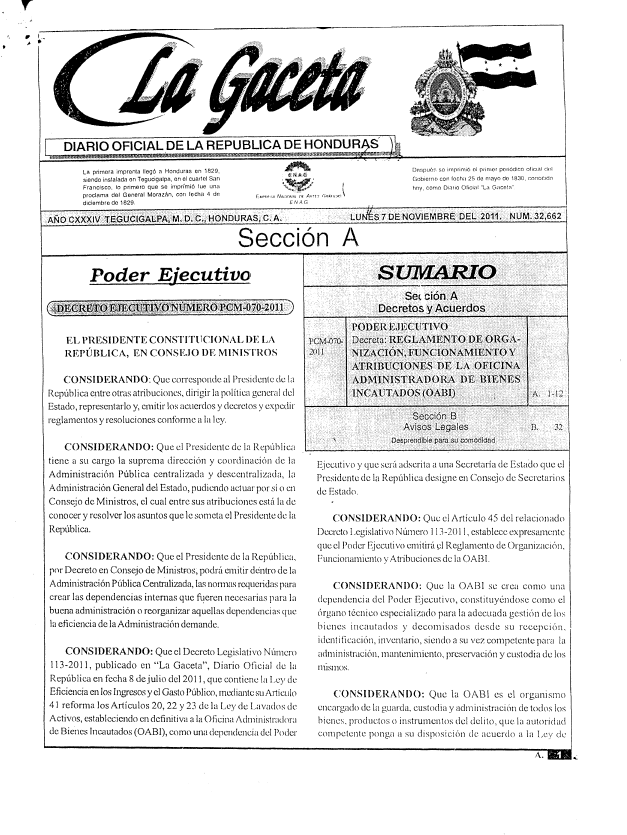 Decreto nov 2011